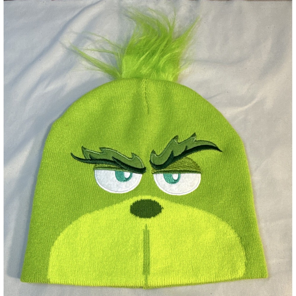 Illumination Dr. Seuss Grinch Green Knit Beanie Hat One Size